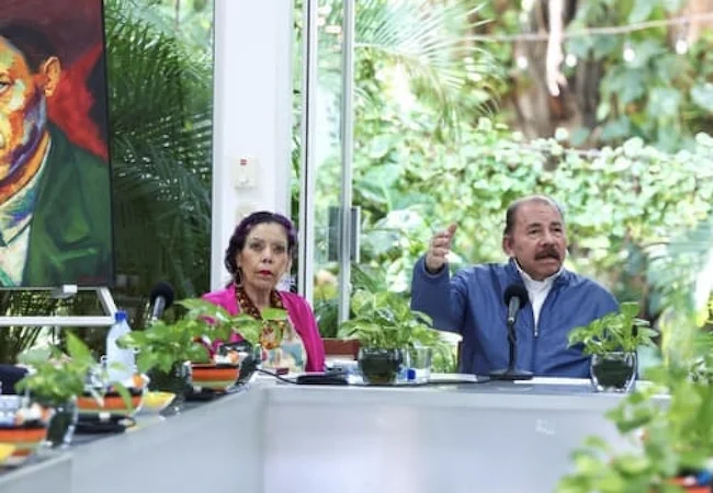 La pareja de dictadores de Nicaragua, Daniel Ortega y Rosario Murillo.