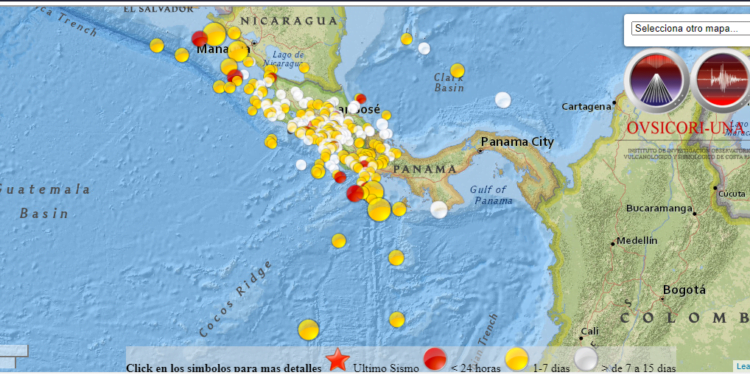 Al menos 8 sismos alarman a costarricenses durante noche de domingo y madrugada de lunes