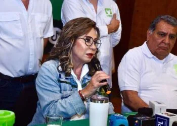 Sandra Torres, candidata presidencial de la Unidad Nacional de la Esperanza (UNE), ganadora de la primera vuelta electoral en Guatemala.