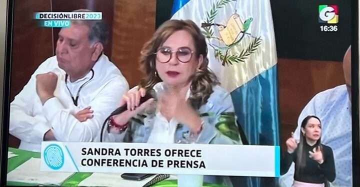 Sandra Torres sigue denunciando “irregularidades” en elecciones guatemaltecas