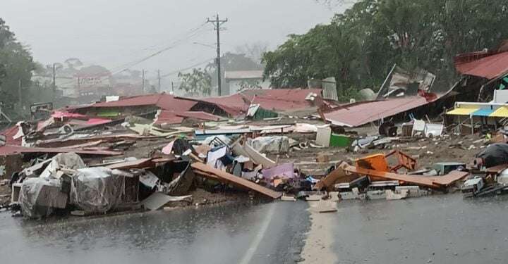Temen que ocurra una avalancha si hay lluvia fuerte en el río Aguas Zarcas de Costa Rica