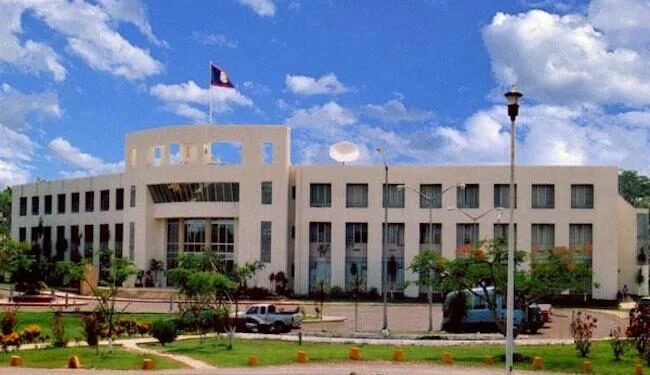 Fachada de la oficina del jefe de gobierno de Belice.