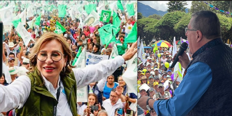 Candidatos guatemaltecos se cuelgan de dos famosos para hacer campaña
