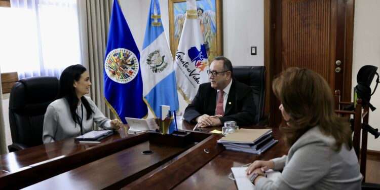 Presidente de Guatemala dijo que se reunió con delegación de la OEA como parte de la transición