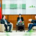 Los cancilleres de Guatemala y Taiwán durante su encuentro en Taipei.