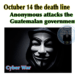 Anonymus se adjudica ataques informáticos a gobierno guatemalteco en apoyo a protestas