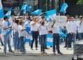 Protestas contra las protestas en la Ciudad de Guatemala