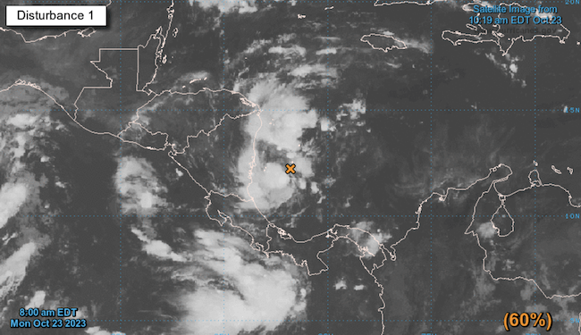 Ciclón tropical llegará a costa caribe de Nicaragua y traerá lluvias a la región