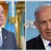 El presidente guatemalteco Alejandro Giammattei (izq) y el primer ministro israelí Benjamin Netanyahu.