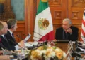 El presidente mexicano se reunió con los secretarios Antony Blinken, Alejandro Mayorkas y la asesora presidencial de Seguridad Nacional, Elizabeth Sherwood-Randall.