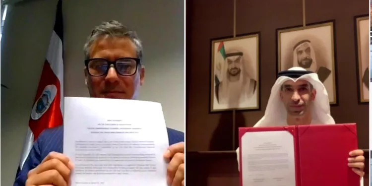 Costa Rica y Emiratos Árabes Unidos firman un acuerdo comercial y de inversión