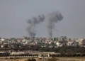 Imágenes de un bombardeo israelí en la Franja de Gaza.