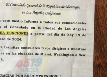 Dictadura de Nicaragua cierra la mitad de los consulados en EE.UU.