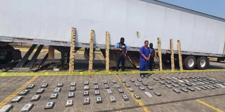Incautan cocaína en Nicaragua a conductor guatemalteco