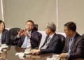 Parte de la delegación de empresarios taiwaneses que visitan Guatemala.