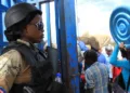 Un soldado haitiano en la frontera con República Dominicana.