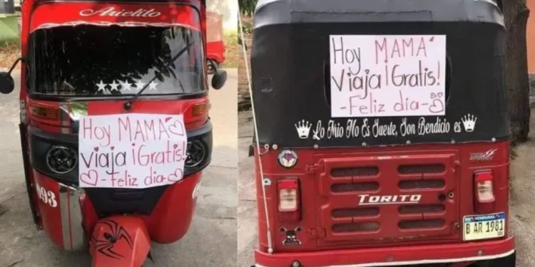 Viajes gratis para mamás en las mototaxis de Ocotepeque, Honduras