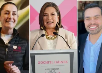 Claudia Sheinbaum, Xóchitl Gálvez y Jórge Álvárez Máynez.