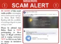 Mensaje de alerta del banco de Belice.