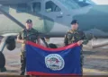 Los dos oficiales beliceños que estarán en la fuerza multinacional en Haití.