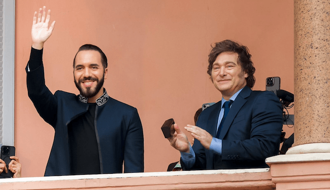 Bukele se reúne con Milei y suscribe acuerdos de cooperación con Argentina