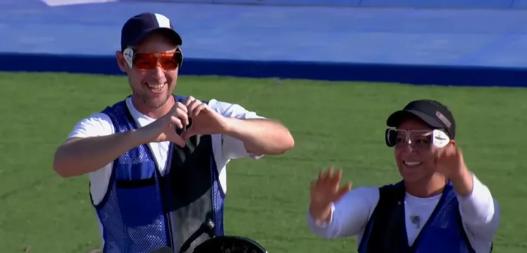 Guatemala brilla en Lima: Adriana Ruano y Jean Pierre Brol ganan plata en foso mixto