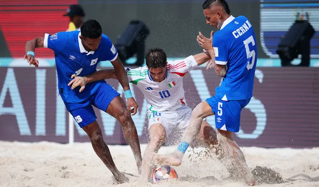 Italia elimina con goleada 5-0 a El Salvador en Mundial de Fútbol Playa
