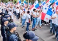 Una marcha de universitarios panameños contra el acuerdo bilateral se celebró el 6 de mayo.