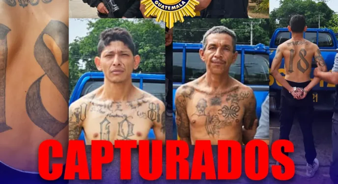 Capturan en Guatemala a dos pandilleros salvadoreños buscados por homicidio y otros delitos