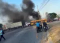 Afectados por la estafa de Koriun Inversiones protestan en Choloma, Cortés, Honduras (imagen tomada de redes sociales).
