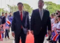 El Secretario de Estado de EEUU, Marco Rubio junto al presidente costarricense Rodrigo Chaves en su visita a San José en febrero pasado.