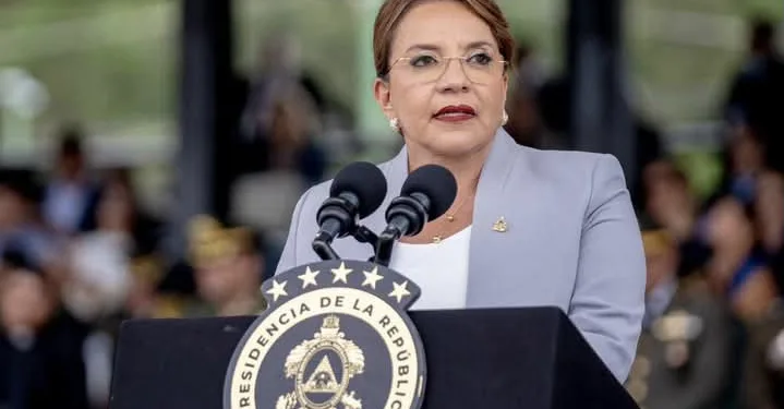 Presidenta de Honduras afirma que su gobierno logró la tasa de homicidios más baja en la historia reciente del país