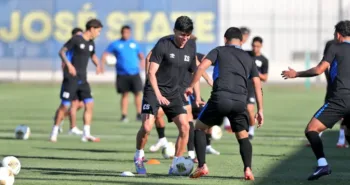 La selección de El Salvador durante su entrenamiento previo a su debut en Copa Oro ante Curazao.