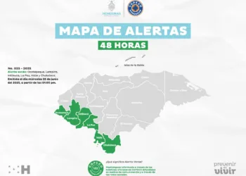 Honduras declara alerta verde en seis departamentos del suroccidente por lluvias