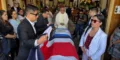 Funeral de Roberto Samcam, el militar retirado y crítico de la dictadura de su país, asesinado en Costa Rica.