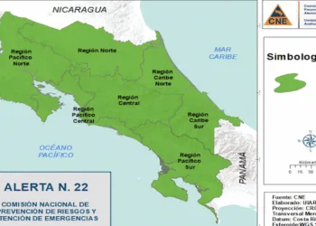 Costa Rica emite alerta verde por paso de onda tropical 17 y riesgo de inundaciones