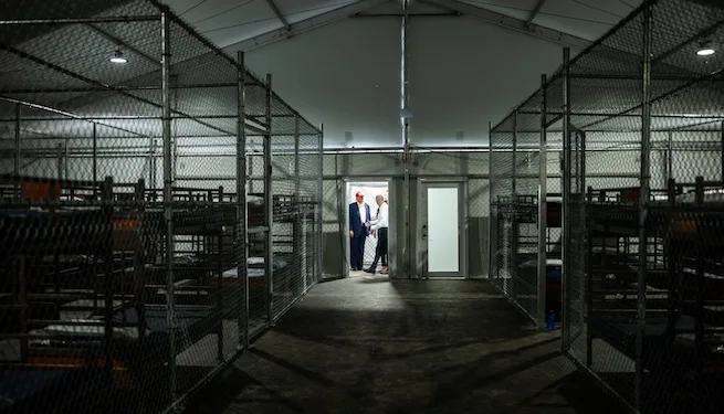 Casi el 40% de los migrantes detenidos en el centro de detención “Alligator Alcatraz” en Florida son centroamericanos