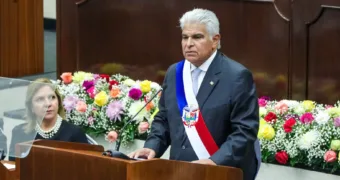 José Raúl Mulino, presidente de Panamá, al rendir su primer informe de gobierno ante la Asamblea Nacional este 1 de junio de 2025 (imagen tomada de redes sociales).