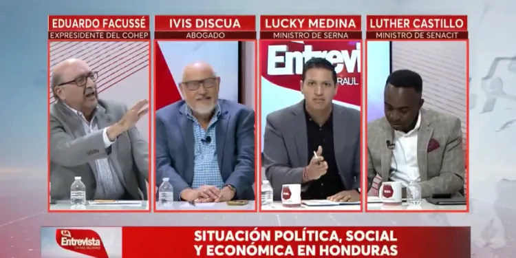 Reconocido empresario hondureño y ministro protagonizan tenso cruce en programa televisivo en vivo
