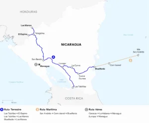 mapa de migracion caribe nicaragua