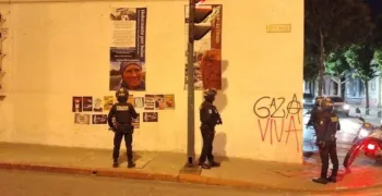 Vandalizan Museo del Holocausto en Guatemala con mensajes pro Gaza