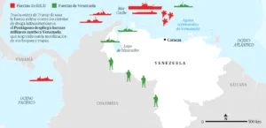 mapa de operaciones de EEUU caribe
