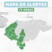 Honduras emite alerta verde por intensas lluvias en nueve departamentos
