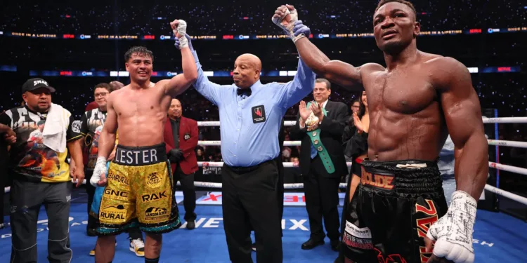 Guatemalteco Lester Martínez empata con Christian Mbilli en Las Vegas y mantiene su invicto