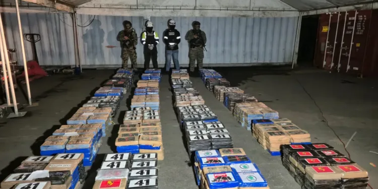 Decomisan 1,223 paquetes de droga en puerto de Panamá con destino a Bélgica y Dinamarca