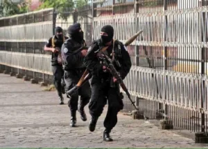 Ejército de Nicaragua reprimiendo en 2018.