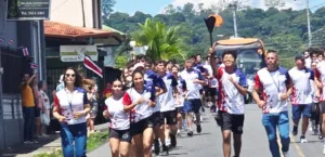Antorcha de la independencia en Costa Rica. 