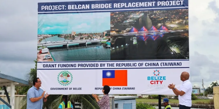 Belice presenta nuevo diseño de puente con apoyo de Taiwán para fortalecer su infraestructura urbana