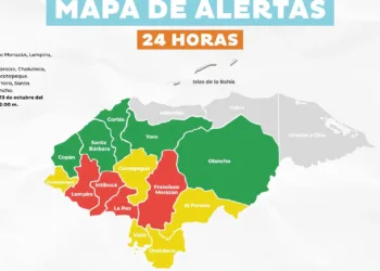 Honduras extiende alerta roja en cuatro departamentos por lluvias intensas y riesgo de inundaciones