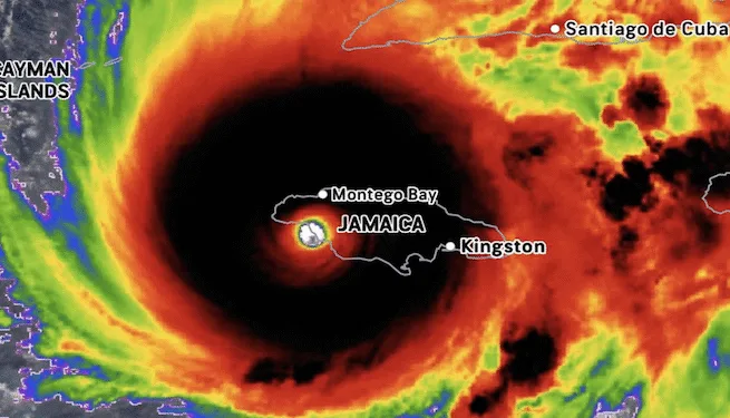El Huracán Melissa golpea Jamaica con vientos de 295 kph